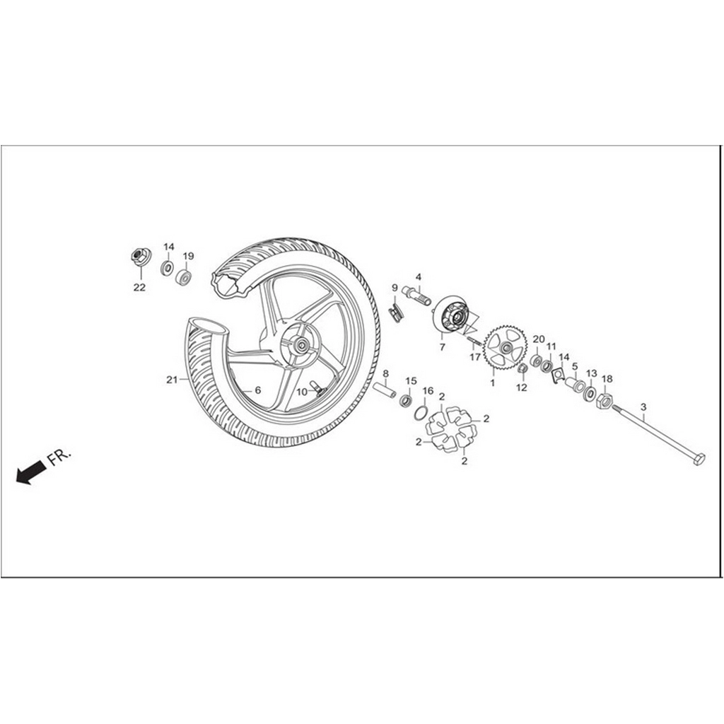 HERO KARIZMA ARKA ZINCIR DISLI 40T #HR250-KZ F1101